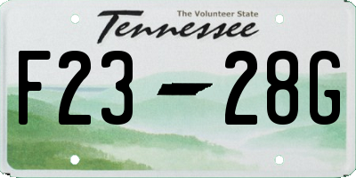 TN license plate F2328G