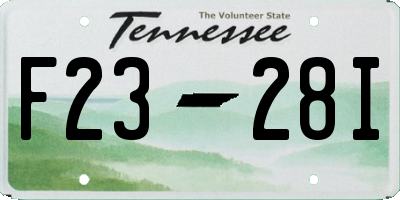 TN license plate F2328I