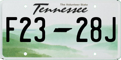 TN license plate F2328J