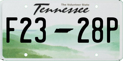 TN license plate F2328P