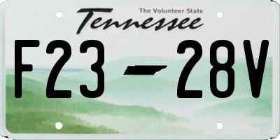 TN license plate F2328V