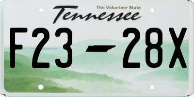 TN license plate F2328X