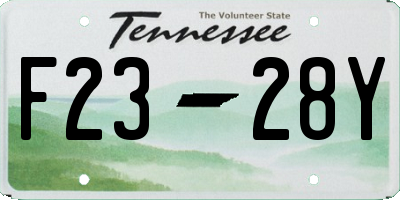 TN license plate F2328Y