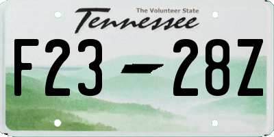 TN license plate F2328Z
