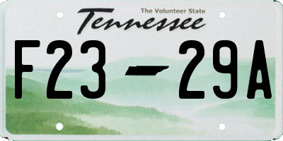TN license plate F2329A
