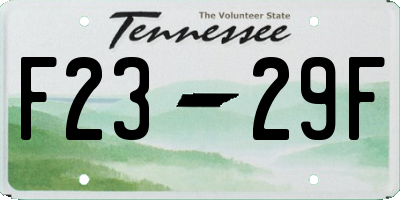 TN license plate F2329F