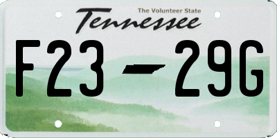 TN license plate F2329G