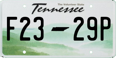 TN license plate F2329P