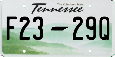 TN license plate F2329Q