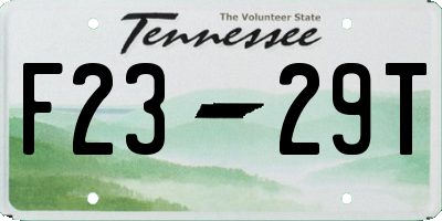 TN license plate F2329T