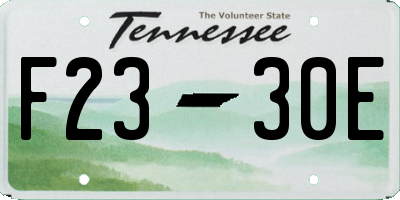 TN license plate F2330E