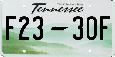 TN license plate F2330F