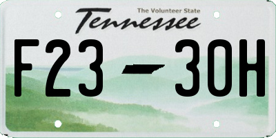 TN license plate F2330H