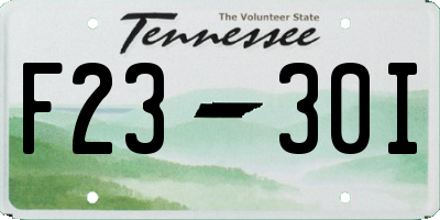 TN license plate F2330I