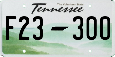 TN license plate F2330O
