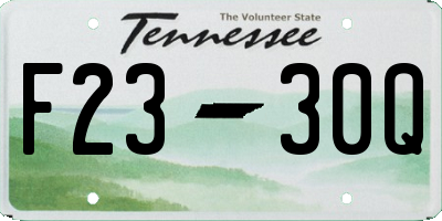 TN license plate F2330Q