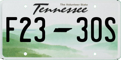 TN license plate F2330S
