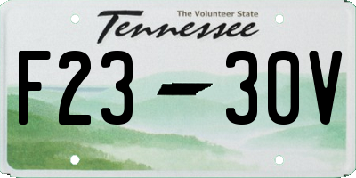 TN license plate F2330V