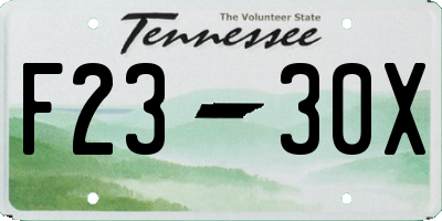 TN license plate F2330X