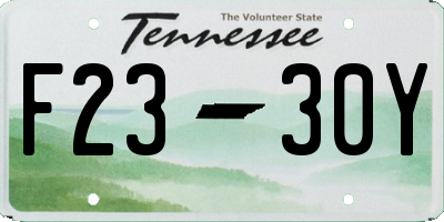 TN license plate F2330Y