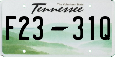 TN license plate F2331Q