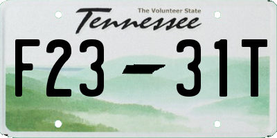 TN license plate F2331T