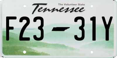 TN license plate F2331Y
