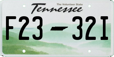 TN license plate F2332I