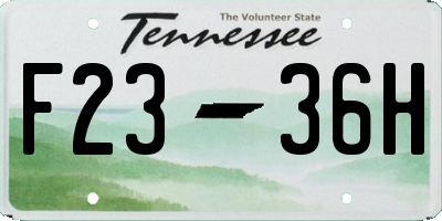TN license plate F2336H