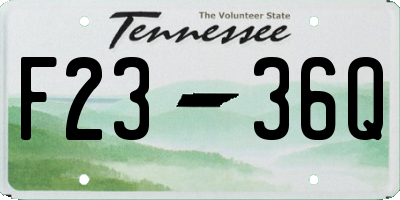 TN license plate F2336Q