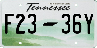 TN license plate F2336Y