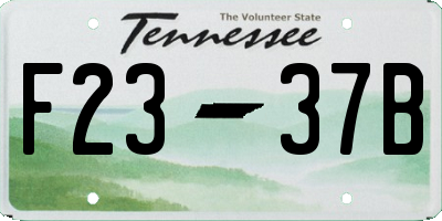 TN license plate F2337B