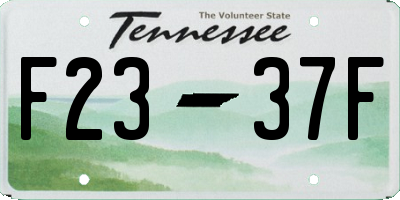 TN license plate F2337F