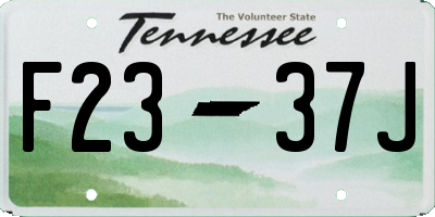 TN license plate F2337J
