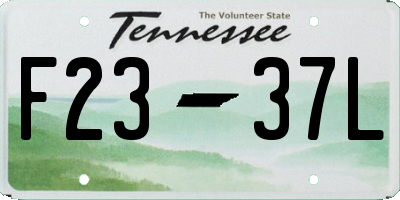 TN license plate F2337L
