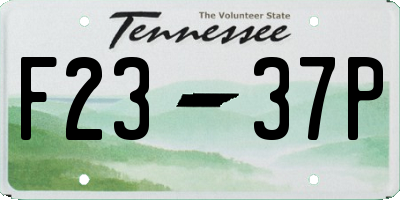 TN license plate F2337P