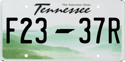 TN license plate F2337R