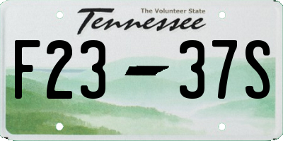 TN license plate F2337S