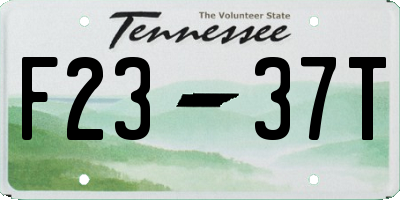 TN license plate F2337T