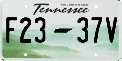 TN license plate F2337V