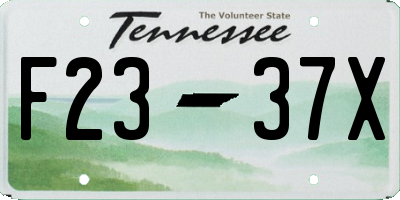 TN license plate F2337X