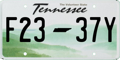 TN license plate F2337Y