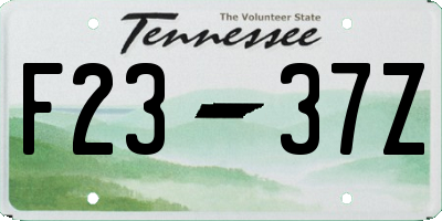 TN license plate F2337Z