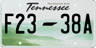 TN license plate F2338A