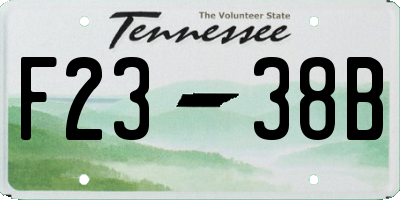 TN license plate F2338B