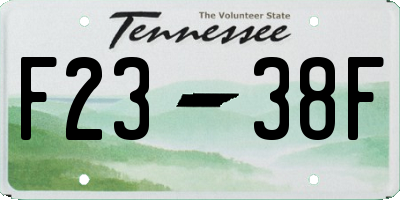 TN license plate F2338F
