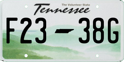 TN license plate F2338G