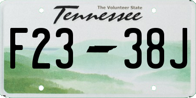 TN license plate F2338J