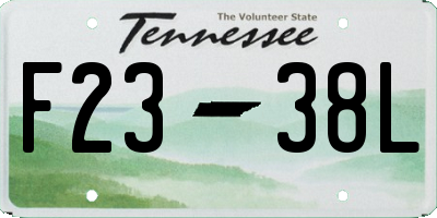 TN license plate F2338L