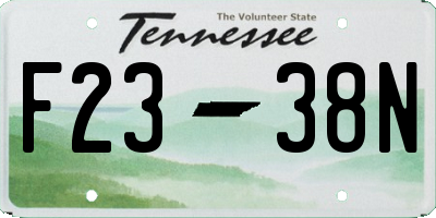 TN license plate F2338N